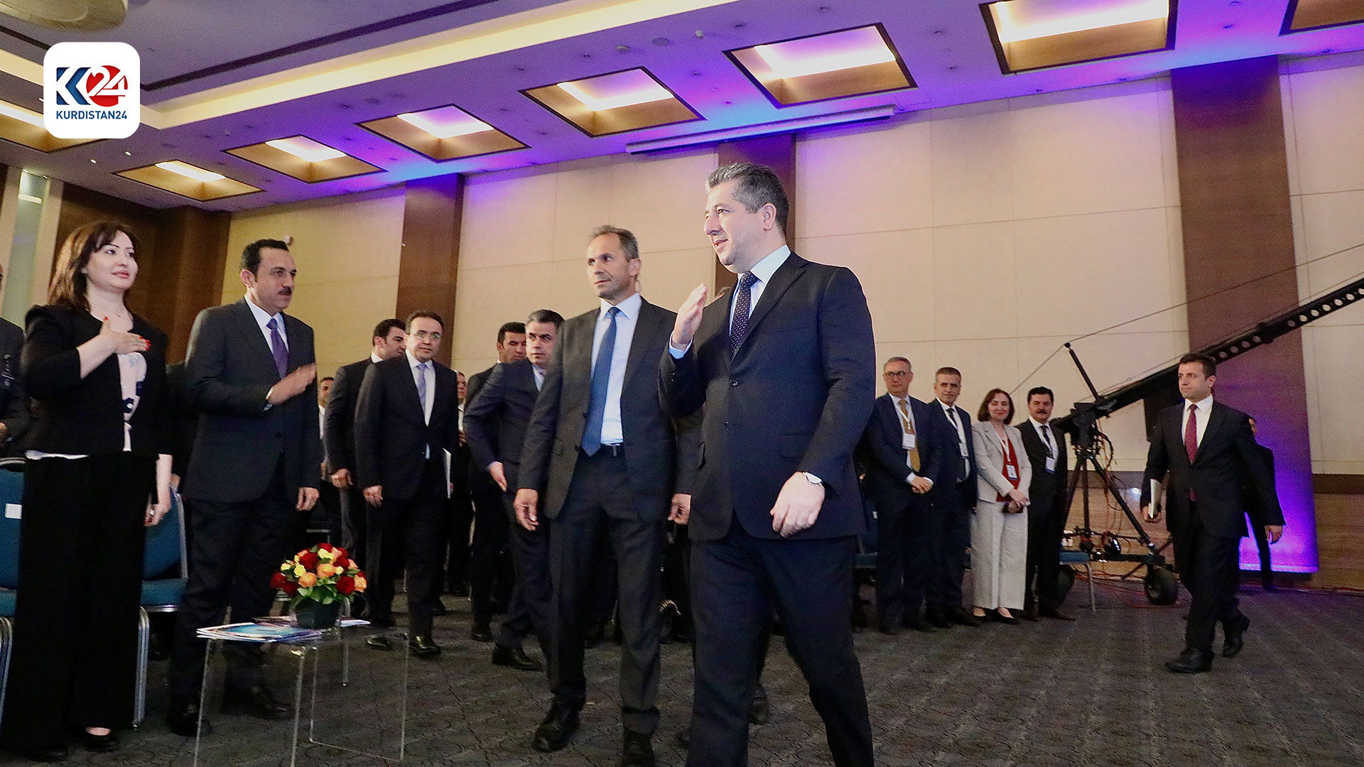  ئامادەبوونی مەسرور بارزانی لە دیداری خوێندنی باڵای ئوردنی - کوردستانی